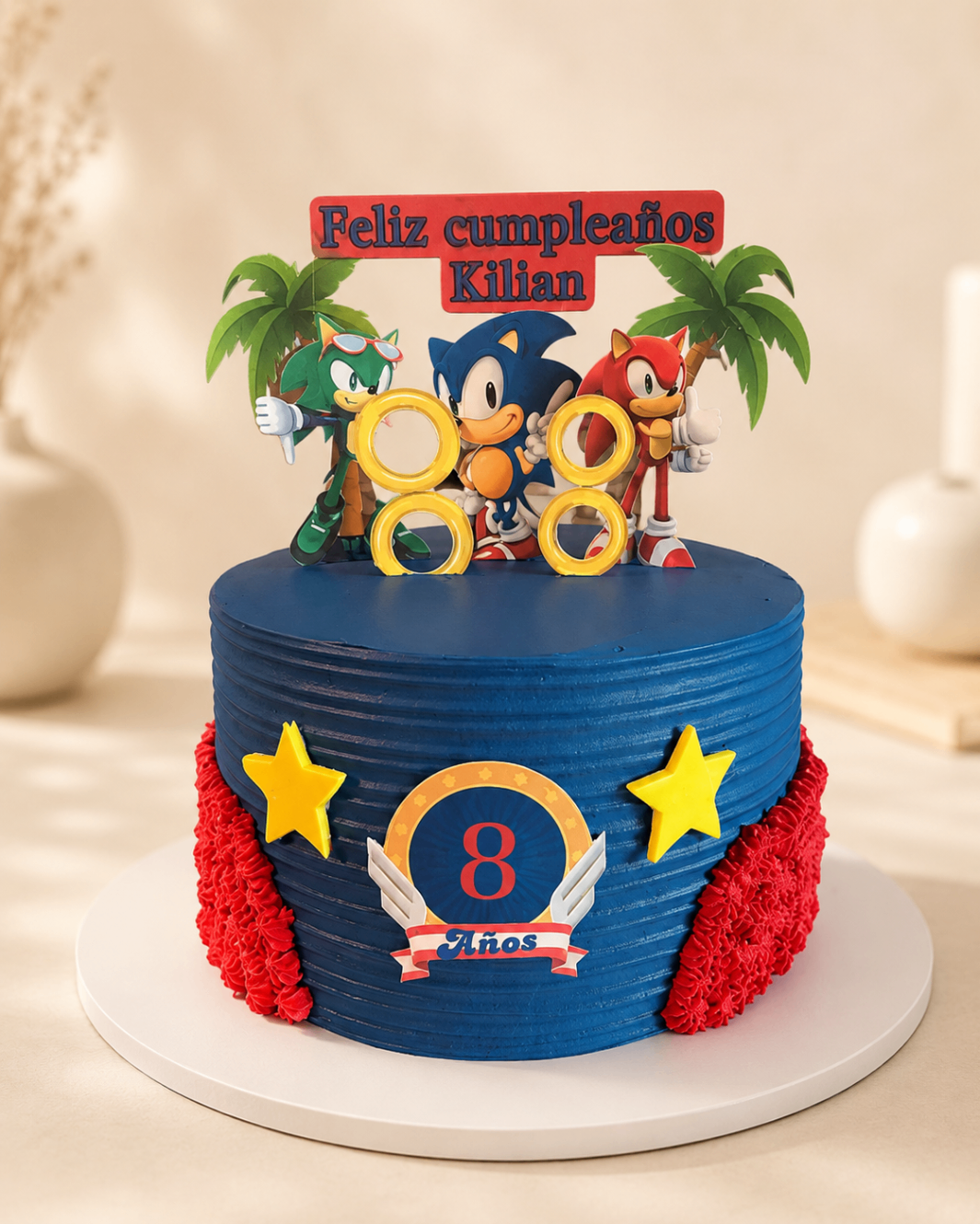 Pastel de cumpleaños de Sonic